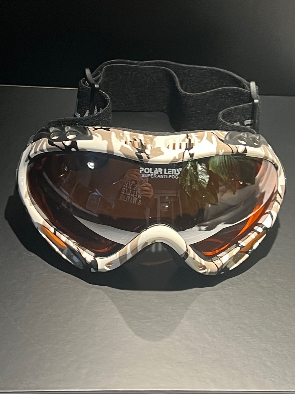 Polar Lens Polarized Ski Goggles - Tan Camo